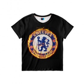 Детская футболка 3D с принтом Chelsea в Белгороде, 100% гипоаллергенный полиэфир | прямой крой, круглый вырез горловины, длина до линии бедер, чуть спущенное плечо, ткань немного тянется | chelsea | football. | английская премьер лига | апл | футбол | челси