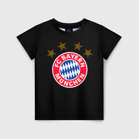 Детская футболка 3D с принтом Bayern в Белгороде, 100% гипоаллергенный полиэфир | прямой крой, круглый вырез горловины, длина до линии бедер, чуть спущенное плечо, ткань немного тянется | Тематика изображения на принте: bayern | football | бавария | бундеслига | немецкий чемпионат | футбол