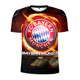 Мужская футболка 3D спортивная с принтом Bayern в Белгороде, 100% полиэстер с улучшенными характеристиками | приталенный силуэт, круглая горловина, широкие плечи, сужается к линии бедра | bayern | football | бавария | бундеслига | немецкий чемпионат | футбол