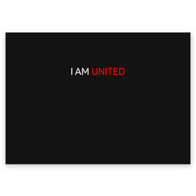 Поздравительная открытка с принтом Manchester United team в Белгороде, 100% бумага | плотность бумаги 280 г/м2, матовая, на обратной стороне линовка и место для марки
 | manchester united