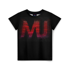Детская футболка 3D с принтом Manchester United team в Белгороде, 100% гипоаллергенный полиэфир | прямой крой, круглый вырез горловины, длина до линии бедер, чуть спущенное плечо, ткань немного тянется | Тематика изображения на принте: manchester united