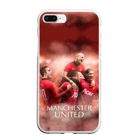 Чехол для iPhone 7Plus/8 Plus матовый с принтом Manchester United в Белгороде, Силикон | Область печати: задняя сторона чехла, без боковых панелей | manchester united