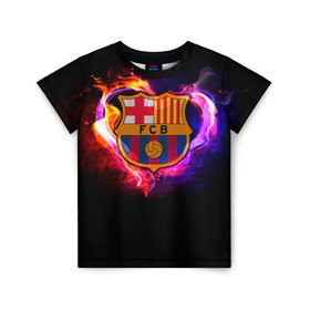 Детская футболка 3D с принтом Barcelona7 в Белгороде, 100% гипоаллергенный полиэфир | прямой крой, круглый вырез горловины, длина до линии бедер, чуть спущенное плечо, ткань немного тянется | Тематика изображения на принте: barcelona | football | барса | барселона | примера | футбол | чемпионат испании