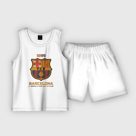 Детская пижама с шортами хлопок с принтом Barcelona2 в Белгороде,  |  | barcelona | football | барса | барселона | примера | футбол | чемпионат испании