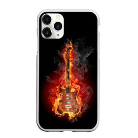 Чехол для iPhone 11 Pro Max матовый с принтом Адская гитара в Белгороде, Силикон |  | ад | арт | дым | музыка | новинки | огонь | пламя | популярные | энергия | яркие
