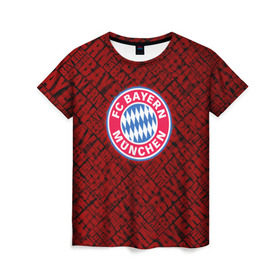 Женская футболка 3D с принтом Bayern munich в Белгороде, 100% полиэфир ( синтетическое хлопкоподобное полотно) | прямой крой, круглый вырез горловины, длина до линии бедер | bavaria | munchen | бавария | мюнхен