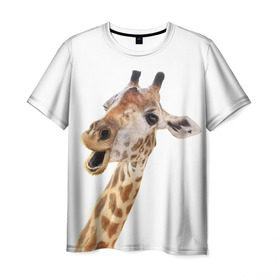 Мужская футболка 3D с принтом Жираф VPPDGryphon в Белгороде, 100% полиэфир | прямой крой, круглый вырез горловины, длина до линии бедер | luxury | premium | vip | vppdgryphon | жираф | премиум | эксклюзив