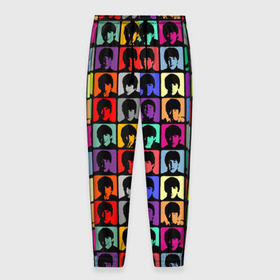 Мужские брюки 3D с принтом The Beatles art в Белгороде, 100% полиэстер | манжеты по низу, эластичный пояс регулируется шнурком, по бокам два кармана без застежек, внутренняя часть кармана из мелкой сетки | битлз