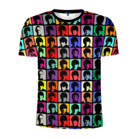 Мужская футболка 3D спортивная с принтом The Beatles art в Белгороде, 100% полиэстер с улучшенными характеристиками | приталенный силуэт, круглая горловина, широкие плечи, сужается к линии бедра | Тематика изображения на принте: битлз