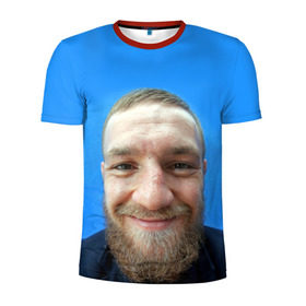 Мужская футболка 3D спортивная с принтом Mcgregor smile в Белгороде, 100% полиэстер с улучшенными характеристиками | приталенный силуэт, круглая горловина, широкие плечи, сужается к линии бедра | conor | macgregor | макгрегор
