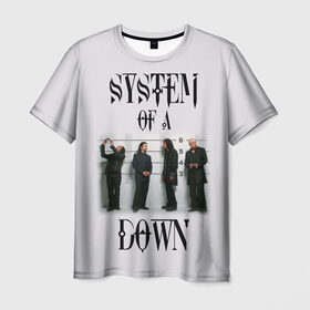 Мужская футболка 3D с принтом System of a Down в Белгороде, 100% полиэфир | прямой крой, круглый вырез горловины, длина до линии бедер | Тематика изображения на принте: 
