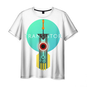 Мужская футболка 3D с принтом Транзистор | Меч в Белгороде, 100% полиэфир | прямой крой, круглый вырез горловины, длина до линии бедер | red | transistor | меч. лого | транзистор