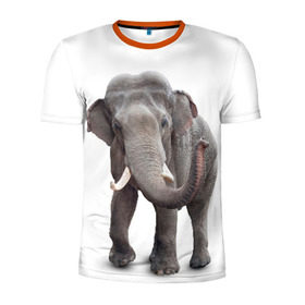 Мужская футболка 3D спортивная с принтом Слон VPPDGryphon в Белгороде, 100% полиэстер с улучшенными характеристиками | приталенный силуэт, круглая горловина, широкие плечи, сужается к линии бедра | luxury | premium | vip | vppdgryphon | премиум | слон | эксклюзив