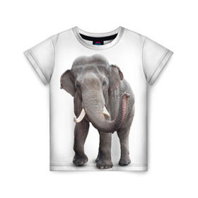 Детская футболка 3D с принтом Слон VPPDGryphon в Белгороде, 100% гипоаллергенный полиэфир | прямой крой, круглый вырез горловины, длина до линии бедер, чуть спущенное плечо, ткань немного тянется | luxury | premium | vip | vppdgryphon | премиум | слон | эксклюзив