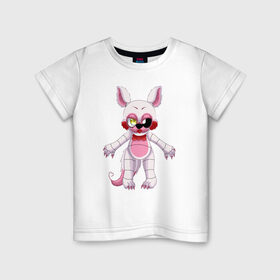 Детская футболка хлопок с принтом Mangle в Белгороде, 100% хлопок | круглый вырез горловины, полуприлегающий силуэт, длина до линии бедер | five nights at freddys | fnaf | mangle | фнаф