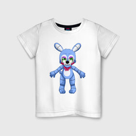 Детская футболка хлопок с принтом Bonnie в Белгороде, 100% хлопок | круглый вырез горловины, полуприлегающий силуэт, длина до линии бедер | bonnie | five nights at freddys | fnaf | фнаф
