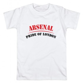Мужская футболка хлопок с принтом Arsenal в Белгороде, 100% хлопок | прямой крой, круглый вырез горловины, длина до линии бедер, слегка спущенное плечо. | arsenal | арсенад