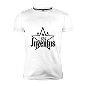 Мужская футболка премиум с принтом juventus в Белгороде, 92% хлопок, 8% лайкра | приталенный силуэт, круглый вырез ворота, длина до линии бедра, короткий рукав | juventus | ювентус