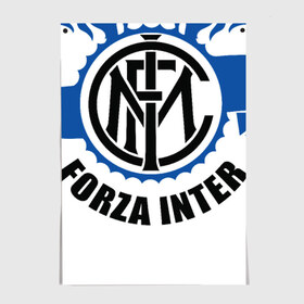 Постер с принтом Forza Inter в Белгороде, 100% бумага
 | бумага, плотность 150 мг. Матовая, но за счет высокого коэффициента гладкости имеет небольшой блеск и дает на свету блики, но в отличии от глянцевой бумаги не покрыта лаком | 