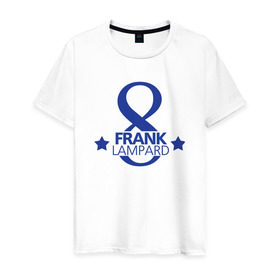 Мужская футболка хлопок с принтом Фрэнк Лэмпард в Белгороде, 100% хлопок | прямой крой, круглый вырез горловины, длина до линии бедер, слегка спущенное плечо. | Тематика изображения на принте: frank lanpard | фрэнк лэмпард | челси