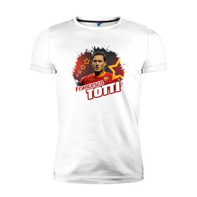Мужская футболка премиум с принтом Francesco_Totti в Белгороде, 92% хлопок, 8% лайкра | приталенный силуэт, круглый вырез ворота, длина до линии бедра, короткий рукав | francesco_totti | франческо тотти