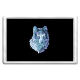 Магнит 45*70 с принтом Седой волк в Белгороде, Пластик | Размер: 78*52 мм; Размер печати: 70*45 | взгляд | волк | животные | лес | охота | природа | хищник