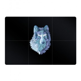 Магнитный плакат 3Х2 с принтом Седой волк в Белгороде, Полимерный материал с магнитным слоем | 6 деталей размером 9*9 см | взгляд | волк | животные | лес | охота | природа | хищник