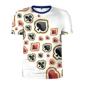 Мужская футболка 3D спортивная с принтом World Poker в Белгороде, 100% полиэстер с улучшенными характеристиками | приталенный силуэт, круглая горловина, широкие плечи, сужается к линии бедра | азарт | игра | карты | новинки | покер | популярное