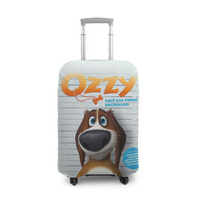 Чехол для чемодана 3D с принтом Ozzy в Белгороде, 86% полиэфир, 14% спандекс | двустороннее нанесение принта, прорези для ручек и колес | dog | fast furry | бигль | большой собачий побег | мартин | мультфильм | оззи | побег | свободу разношерстным | собака