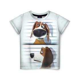 Детская футболка 3D с принтом Разыскивается пёс в Белгороде, 100% гипоаллергенный полиэфир | прямой крой, круглый вырез горловины, длина до линии бедер, чуть спущенное плечо, ткань немного тянется | dog | fast furry | бигль | большой собачий побег | мартин | мультфильм | оззи | побег | свободу разношерстным | собака