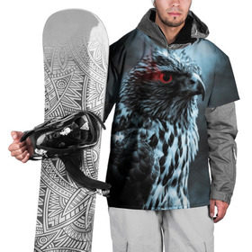 Накидка на куртку 3D с принтом Ночной орёл в Белгороде, 100% полиэстер |  | глаз | крылья | орёл | пернатые | перья | природа | птица