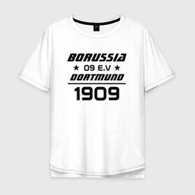 Мужская футболка хлопок Oversize с принтом BVB в Белгороде, 100% хлопок | свободный крой, круглый ворот, “спинка” длиннее передней части | боруссия