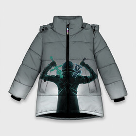 Зимняя куртка для девочек 3D с принтом Мастера меча онлайн в Белгороде, ткань верха — 100% полиэстер; подклад — 100% полиэстер, утеплитель — 100% полиэстер. | длина ниже бедра, удлиненная спинка, воротник стойка и отстегивающийся капюшон. Есть боковые карманы с листочкой на кнопках, утяжки по низу изделия и внутренний карман на молнии. 

Предусмотрены светоотражающий принт на спинке, радужный светоотражающий элемент на пуллере молнии и на резинке для утяжки. | anime | sao | sword art online | аниме | анимешник | анимешники | асуна | кирито | мастера меча | мастера меча онлайн | мечи онлайн | сао