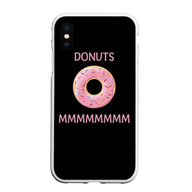 Чехол для iPhone XS Max матовый с принтом Donuts в Белгороде, Силикон | Область печати: задняя сторона чехла, без боковых панелей | simpsons