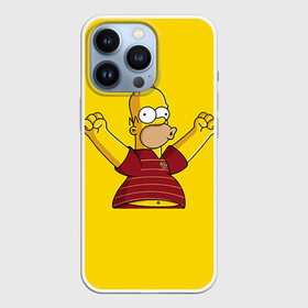Чехол для iPhone 13 Pro с принтом Гомер болельщик в Белгороде,  |  | simpsons