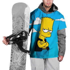 Накидка на куртку 3D с принтом Барт Симпсон в Белгороде, 100% полиэстер |  | Тематика изображения на принте: simpsons