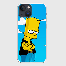 Чехол для iPhone 13 mini с принтом Барт Симпсон в Белгороде,  |  | simpsons