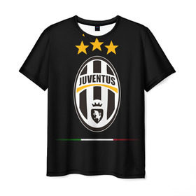 Мужская футболка 3D с принтом Juventus1 в Белгороде, 100% полиэфир | прямой крой, круглый вырез горловины, длина до линии бедер | football | juve | juventus | seria a | бьянконери | серия а | футбол | чемпионат италии | юве | ювентус