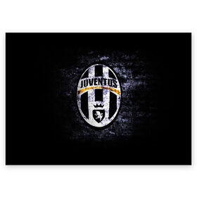 Поздравительная открытка с принтом Juventus2 в Белгороде, 100% бумага | плотность бумаги 280 г/м2, матовая, на обратной стороне линовка и место для марки
 | football | juve | juventus | seria a | бьянконери | серия а | футбол | чемпионат италии | юве | ювентус