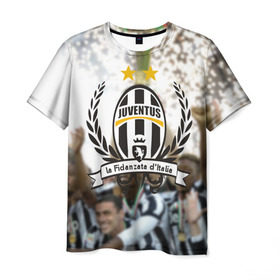 Мужская футболка 3D с принтом Juventus5 в Белгороде, 100% полиэфир | прямой крой, круглый вырез горловины, длина до линии бедер | football | juve | juventus | seria a | бьянконери | серия а | футбол | чемпионат италии | юве | ювентус
