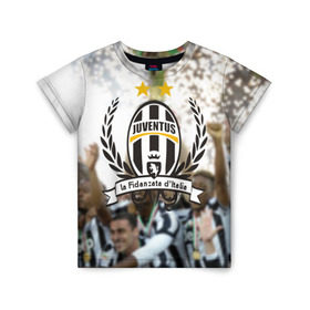 Детская футболка 3D с принтом Juventus5 в Белгороде, 100% гипоаллергенный полиэфир | прямой крой, круглый вырез горловины, длина до линии бедер, чуть спущенное плечо, ткань немного тянется | football | juve | juventus | seria a | бьянконери | серия а | футбол | чемпионат италии | юве | ювентус