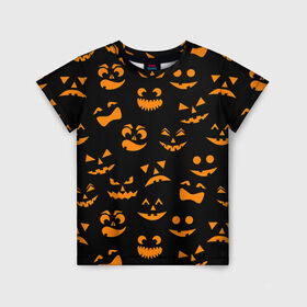 Детская футболка 3D с принтом Хэллуин 6 в Белгороде, 100% гипоаллергенный полиэфир | прямой крой, круглый вырез горловины, длина до линии бедер, чуть спущенное плечо, ткань немного тянется | 31 октября | halloween | паутина | привидения | теги: хелоуин | хеллоуин | черепа