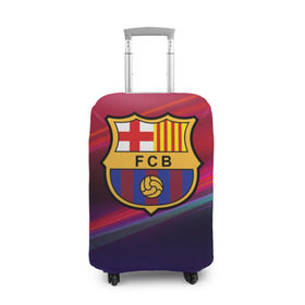 Чехол для чемодана 3D с принтом ФК Барселона в Белгороде, 86% полиэфир, 14% спандекс | двустороннее нанесение принта, прорези для ручек и колес | барселона | болельщик | испания | каталония | футбол | футболист