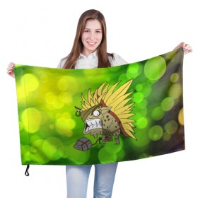 Флаг 3D с принтом Бристлбэк из Доты в Белгороде, 100% полиэстер | плотность ткани — 95 г/м2, размер — 67 х 109 см. Принт наносится с одной стороны | bristleback | dota2 | бристлбэк