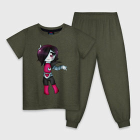 Детская пижама хлопок с принтом Mettaton в Белгороде, 100% хлопок |  брюки и футболка прямого кроя, без карманов, на брюках мягкая резинка на поясе и по низу штанин
 | Тематика изображения на принте: mettaton | undertale
