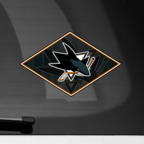 Наклейка на автомобиль с принтом NHL: Sharks в Белгороде, ПВХ |  | Тематика изображения на принте: 