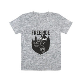 Детская футболка хлопок с принтом Freeride в Белгороде, 100% хлопок | круглый вырез горловины, полуприлегающий силуэт, длина до линии бедер | iceberg