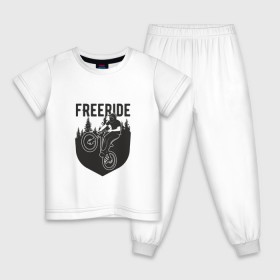 Детская пижама хлопок с принтом Freeride в Белгороде, 100% хлопок |  брюки и футболка прямого кроя, без карманов, на брюках мягкая резинка на поясе и по низу штанин
 | iceberg