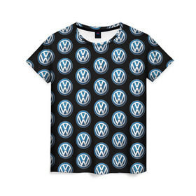 Женская футболка 3D с принтом Volkswagen в Белгороде, 100% полиэфир ( синтетическое хлопкоподобное полотно) | прямой крой, круглый вырез горловины, длина до линии бедер | фольксваген