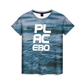 Женская футболка 3D с принтом Placebo в Белгороде, 100% полиэфир ( синтетическое хлопкоподобное полотно) | прямой крой, круглый вырез горловины, длина до линии бедер | rok | панк | плацебо | рок